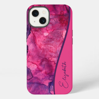 Personalisiert rosa Lila Farbe iPhone 13 Hülle