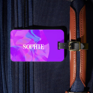 Personalisiert Rosa Lila Stilvoll Reisen Gepäckanhänger