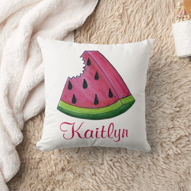 Personalisiert Rosa Melon Watermelon Slice Frucht Kissen (Decke)