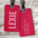 Personalisiert-Rosa-Monogramm-Schatten Gepäckanhänger<br><div class="desc">Mit diesem personalisierten Design,  das sich perfekt für Reisende eignet,  können Sie Ihr Gepäck auftanken</div>