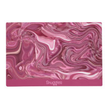 Personalisiert-rosa-Muster-Pet Fütternd