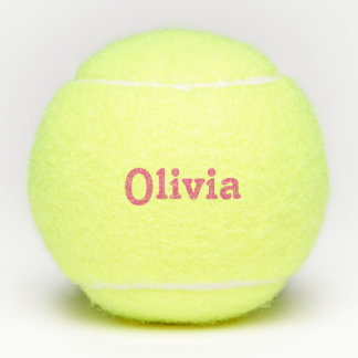 Personalisiert rosa Name Tennisbälle