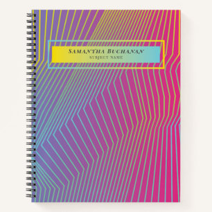 Personalisiert rosa Ombre Muster Dot Grid Notizbuch