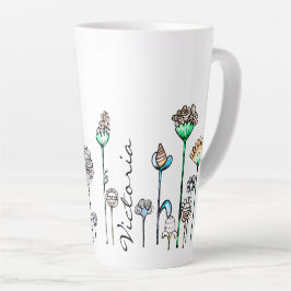Personalisiert rosa Orange Milchtasse