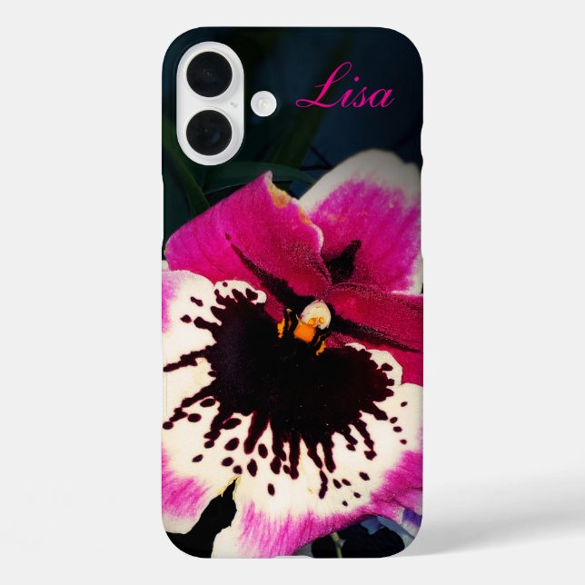 Personalisiert-Rosa-Orchid-Apple-iPhone-Fall Case-Mate iPhone Hülle (Rückseite)