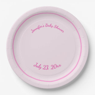 Personalisiert rosa pappteller