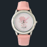 Personalisiert rosa Poodle Armbanduhr<br><div class="desc">Diese bezaubernde Armbanduhr ist mit einem süß-pinkfarbenen Puppy-Puppy personalisiert und kann mit dem Namen Ihres kleinen Mädchens,  dem Monogramm oder beliebigem Text Ihrer Wahl für ein süßes Geschenk werden.</div>