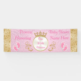 Personalisiert rosa Princess Baby Showbanner Banner