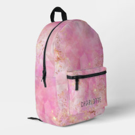 Personalisiert-Rosa-Quarz Bedruckter Rucksack