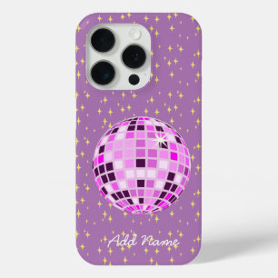Personalisiert Rosa Retro Diskothek Ball Lila Case-Mate iPhone Hülle