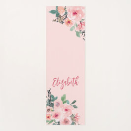 Personalisiert rosa Rose Yogamatte
