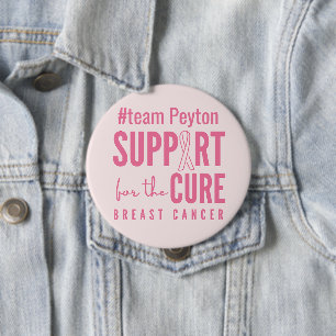 personalisiert rosa Schaltfläche für Brustkrebs Button