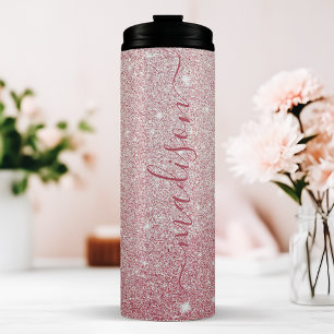 Personalisiert-rosa-Sparkon Thermosbecher