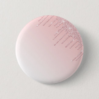 Personalisiert rosa Tropftaste des Glitzer Button