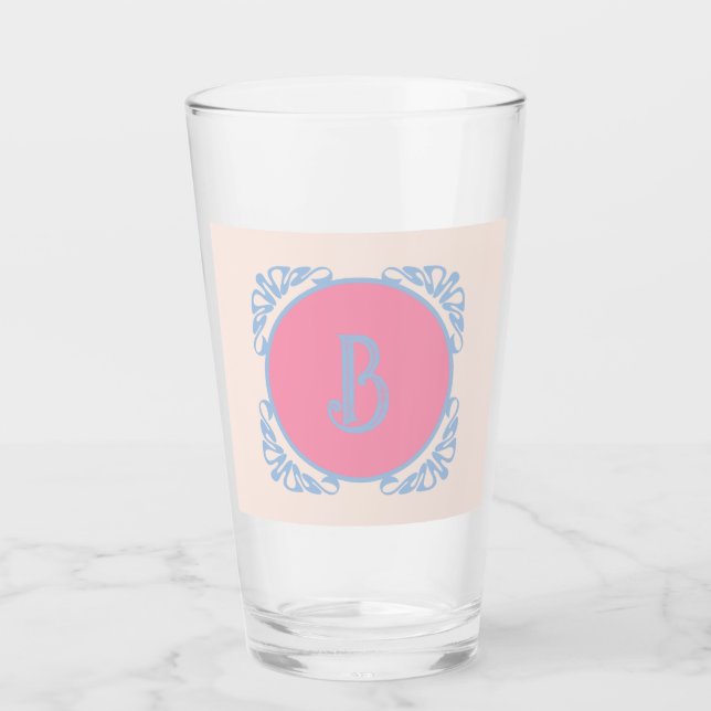 Personalisiert rosa und blau glas (Vorderseite)