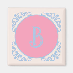 Personalisiert rosa und blau magnet