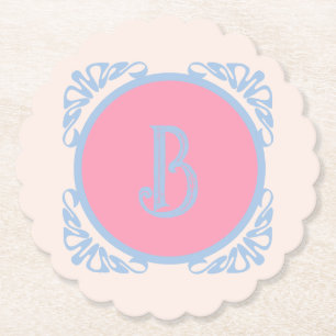 Personalisiert rosa und blau untersetzer