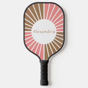 Personalisiert, rosa und braun pickleball schläger