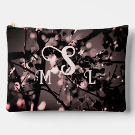 Personalisiert rosa und schwarz Abstrakt Zubehörtasche