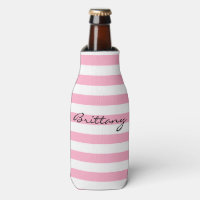 Personalisiert rosa und weiß gestrichene Flasche C