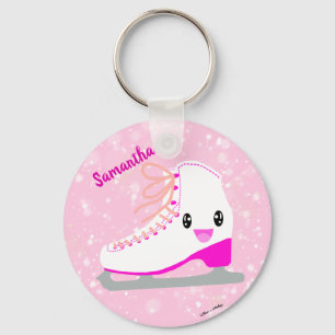 Personalisiert rosafarbener Skate Niedlich Kawaii  Schlüsselanhänger