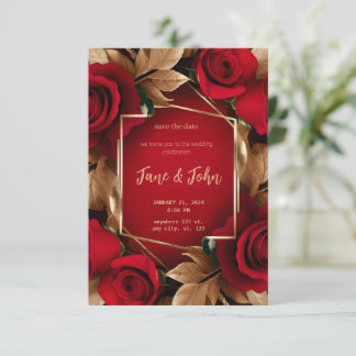 [Personalisiert] Rose Einladung zur Hochzeit
