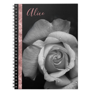 Personalisiert Rose Gold Rose Notebook Notizblock