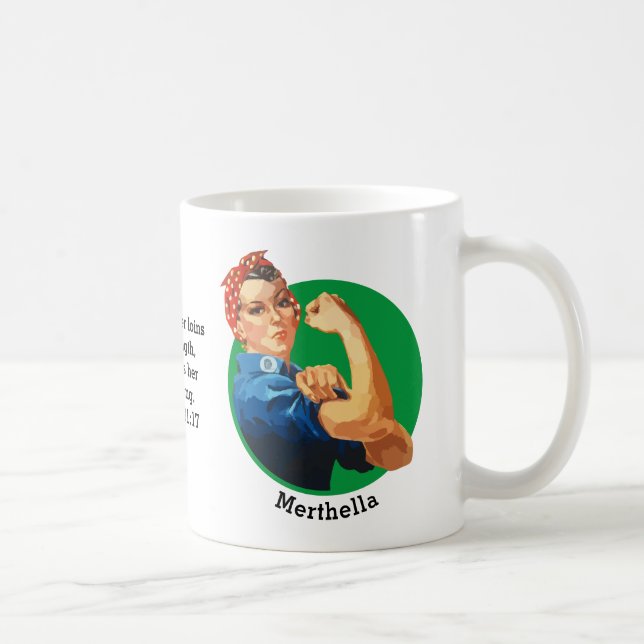 Personalisiert ROSIE RIVETER Christlich Kaffeetasse (Rechts)