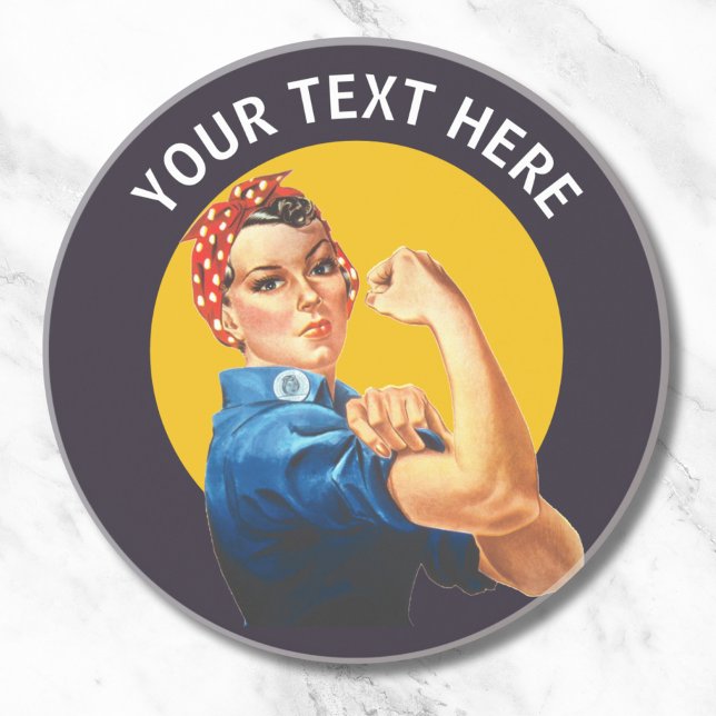 Personalisiert Rosie the Riveter Custom Vintag Getränkeuntersetzer (Rosie the Riveter Custom Coaster)