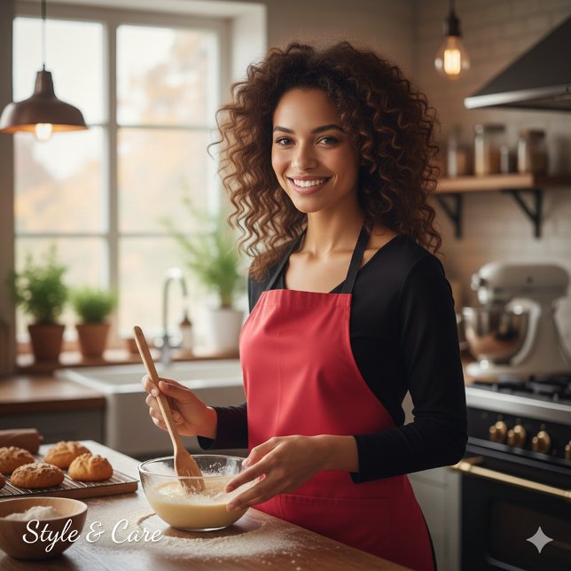 Personalisiert rot mit Ihrem Flair Schürze (Personalized Red with Your Flair Apron)