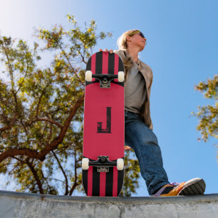 Personalisiert Rot und Schwarz Skateboard