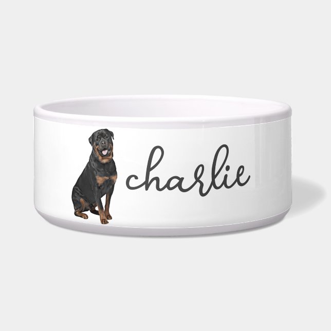 Personalisiert Rottweiler Food Napf (Vorderseite)