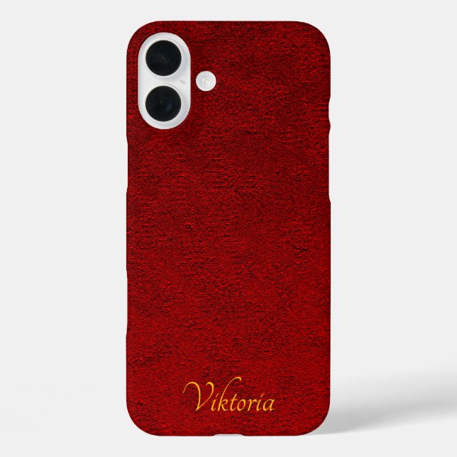 Personalisiert Royal Crimson Velvet Print Case-Mate iPhone Hülle (Rückseite)