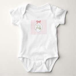 Personalisiert Ruby Baby Girl Kinderzimmer Bow&Gin Baby Strampler