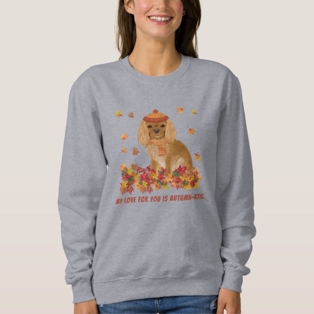 Personalisiert Ruby Cavalier Spaniel  Sweatshirt (Vorderseite)