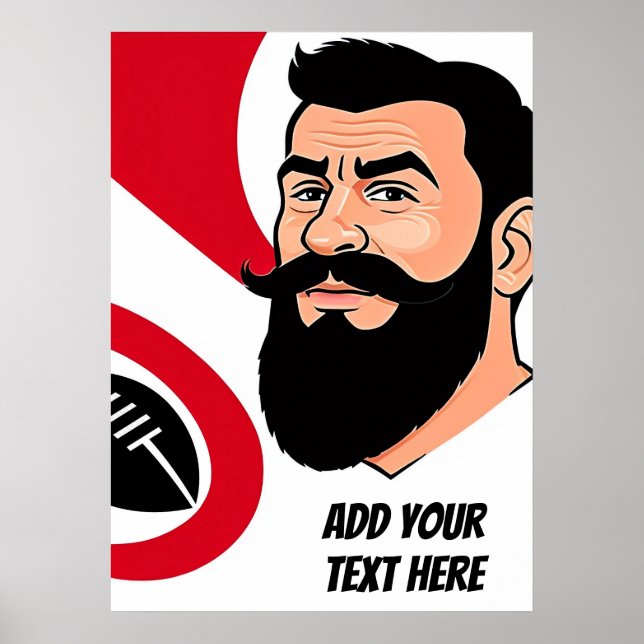 Personalisiert Rugby Art Poster (Vorne)