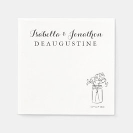Personalisiert Rustic Wedding Mason Jar Serviette