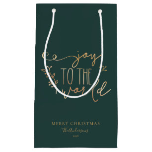 Personalisiert rustikale frohe Weihnachtsfamilie Kleine Geschenktüte
