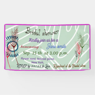Personalisiert Rustikales grünes BRAUTPARTY BANNER