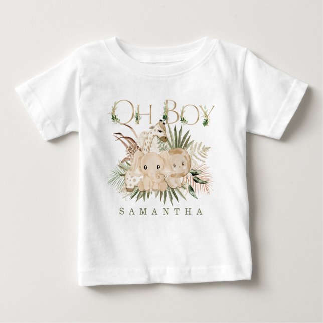 Personalisiert Safari Baby-Shirts Baby T-shirt (Vorderseite)