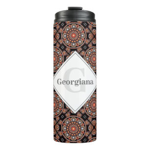 Personalisiert Safari Sunset Bohemisch Mandala Til Thermosbecher