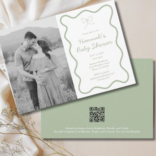 Personalisiert Sage Green Baby Dusche Einladung