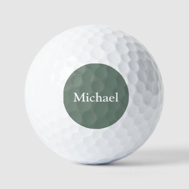 Personalisiert Sage Green Golfball (Vorderseite)