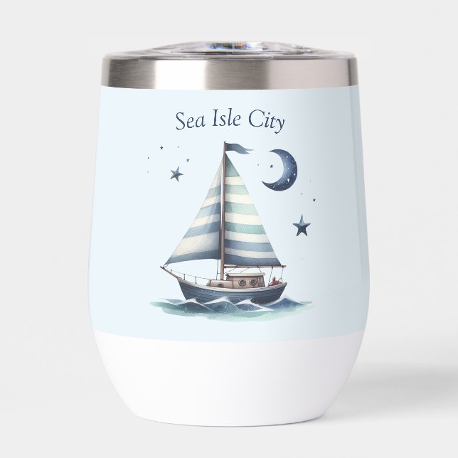 Personalisiert Sailboat Tumbler (Vorderseite)