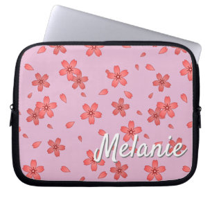 Personalisiert Sakura Cherry Blossom Blizzard Laptopschutzhülle
