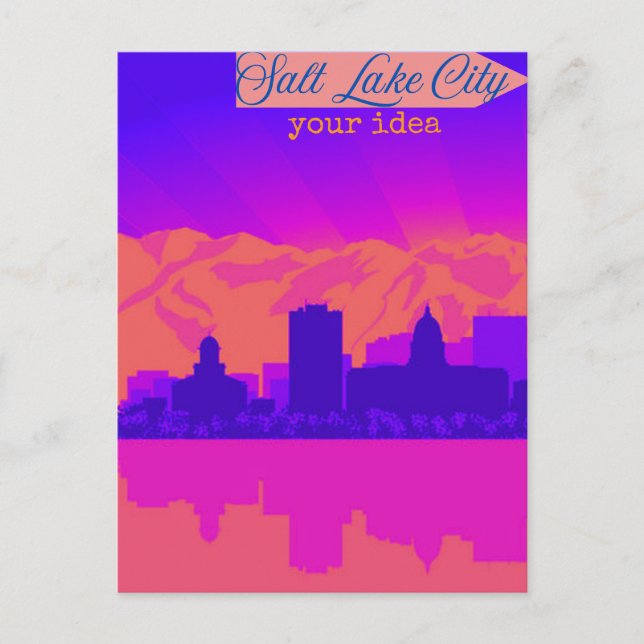 Personalisiert Salt Lake City Postcard, Utah Card, Postkarte (Vorderseite)