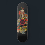 Personalisiert Samurai Skateboard<br><div class="desc">Personalisiertes Samurai Krieger asiatische Kunst Skateboard mit Ihren Initialen in der Mitte.</div>