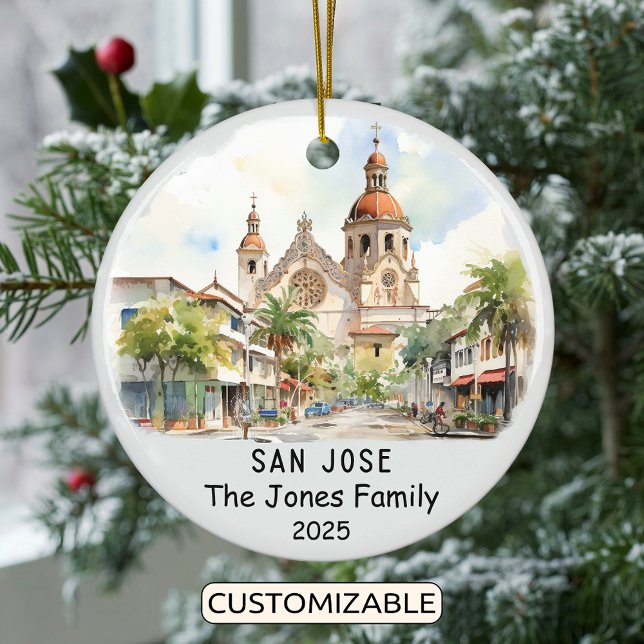 Personalisiert San José Ornament, Kalifornien Keramik Ornament (Von Creator hochgeladen)