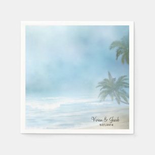 Personalisiert Sandy Beach Wedding Napkins Serviette
