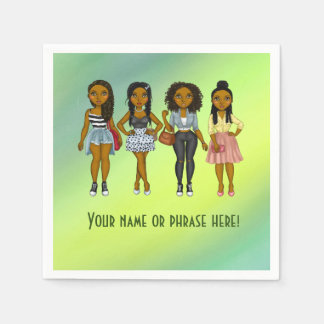 Personalisiert Sassy Diva Women Green Ombré Serviette